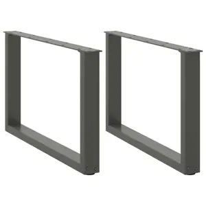 Kavos staliuko kojelės, 2 vnt., antracito spalvos, 70x(42-43) cm, plienas
