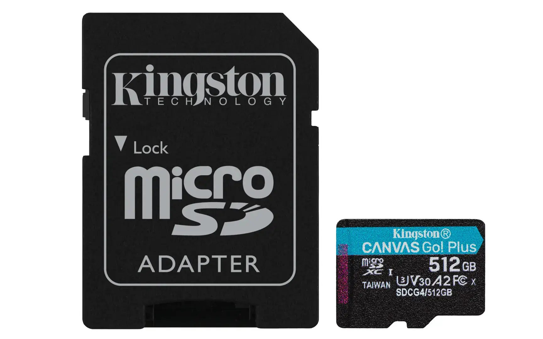 KINGSTON 512 GB MICROSDXC CANVAS GO! PLUS GEN4 200 MT/S A2 U3 V30 CARD + ADAPTER