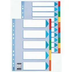 Skiiamieji lapai Esselte, A4, 1-10 spalvos, kartoniniai