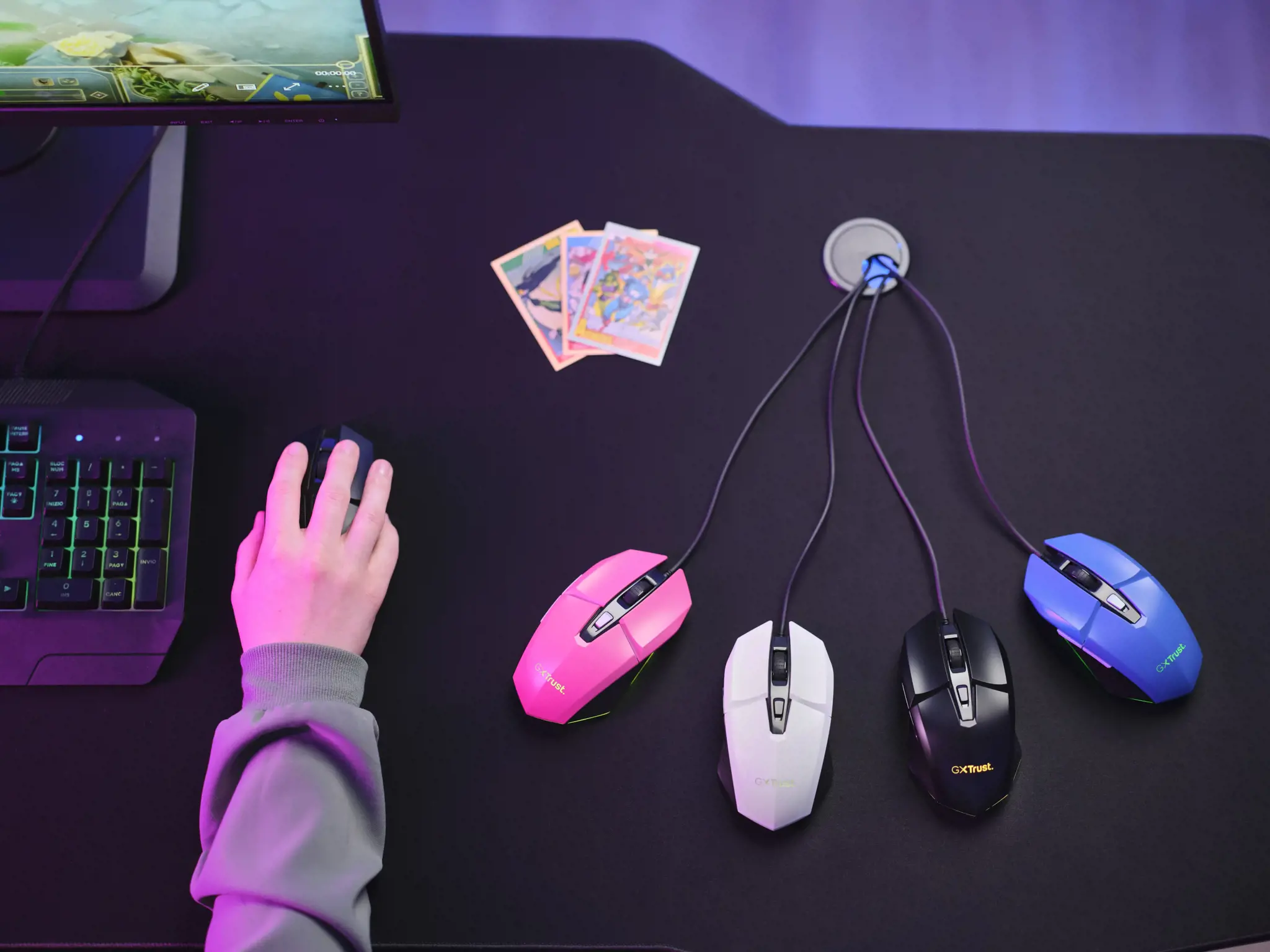 "Trust GXT 109 Felox", dešiniarankis, optinis, USB Type-A, 6400 DPI, juodas