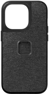 "Peak Design" dėklas "Mobile Everyday Fabric" Apple iPhone 14 Pro, medžio anglies