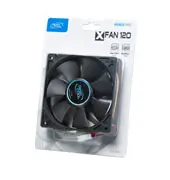 "DeepCool XFAN120", ventiliatorius, 12 cm, 1300 aps/min, 23,7 dB, 43,56 cfm, juodas