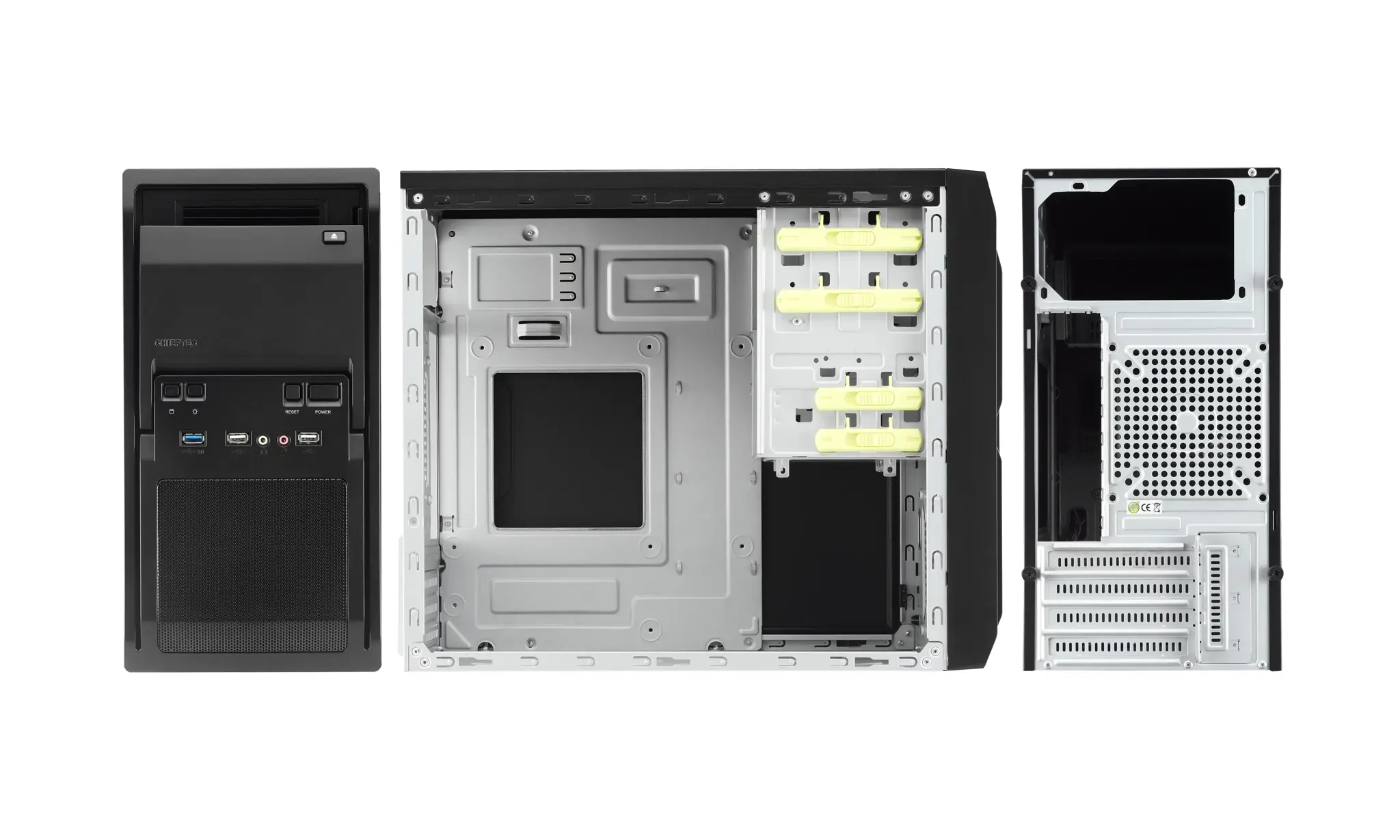 Chieftec LT-01B-350GPB, Mini Tower, PC, Black, Mini-ATX, SECC, 14 cm