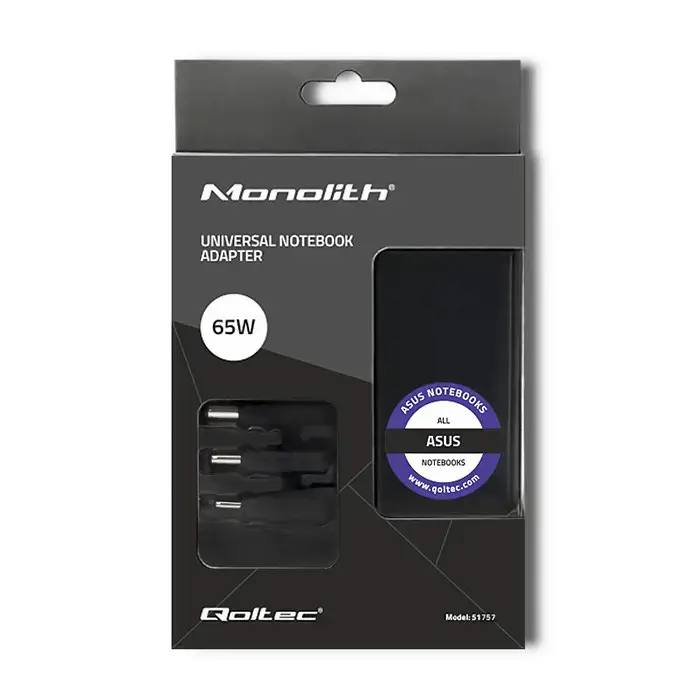 QOLTEC 51757 Qoltec maitinimo adapteris, skirtas Asus 65W 3 kištukai