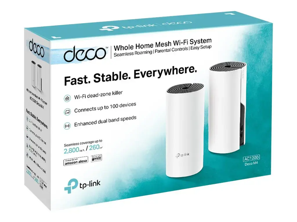 "TP-Link AC1200 Deco Whole Home Mesh Wi-Fi" sistema, balta, vidinė, LAN, maitinimas, WLAN, 0 - 40 °C, -40 - 70 °C, 10 - 90 %