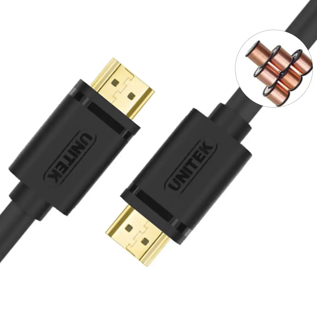 UNITEK Y-C138 "Unitek" kabelis HDMI v.2.0 M/M 2 m, auksinis, BASIC, Y-C138