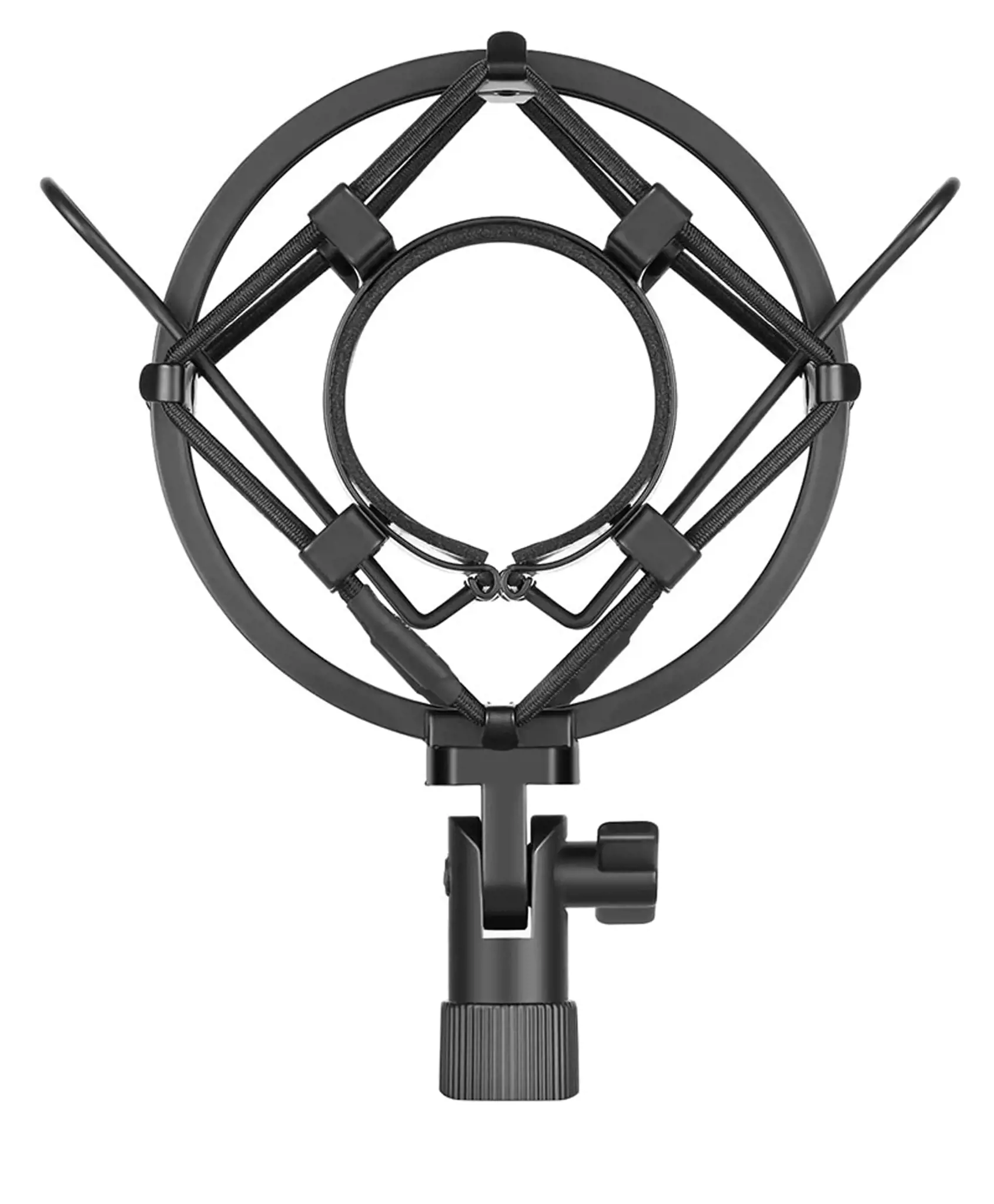 "Varr Gaming" smūgiams atsparus krepšelis mikrofonams, Tinka 45-50 mm skersmens mikrofonams, tvirtinimo 5/8" sriegis, kampo reguliavimas su fiksavimo varžtu, Pastaba Mikrofonas neįtrauktas2, mikrofono smūgiams atsparus laikiklis, bet koks prekės ženklas, juodas, 5/8", 4,5 cm, 5 cm