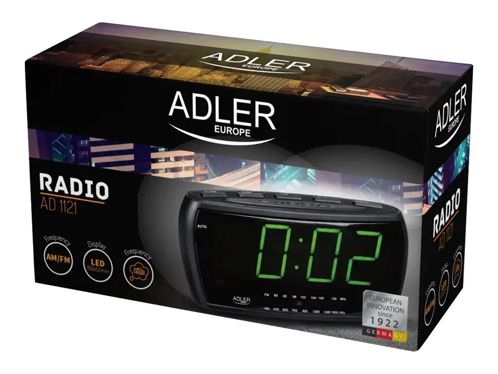 ADLER AD 1121 DIGITAL ALARM CLOCK RADIO