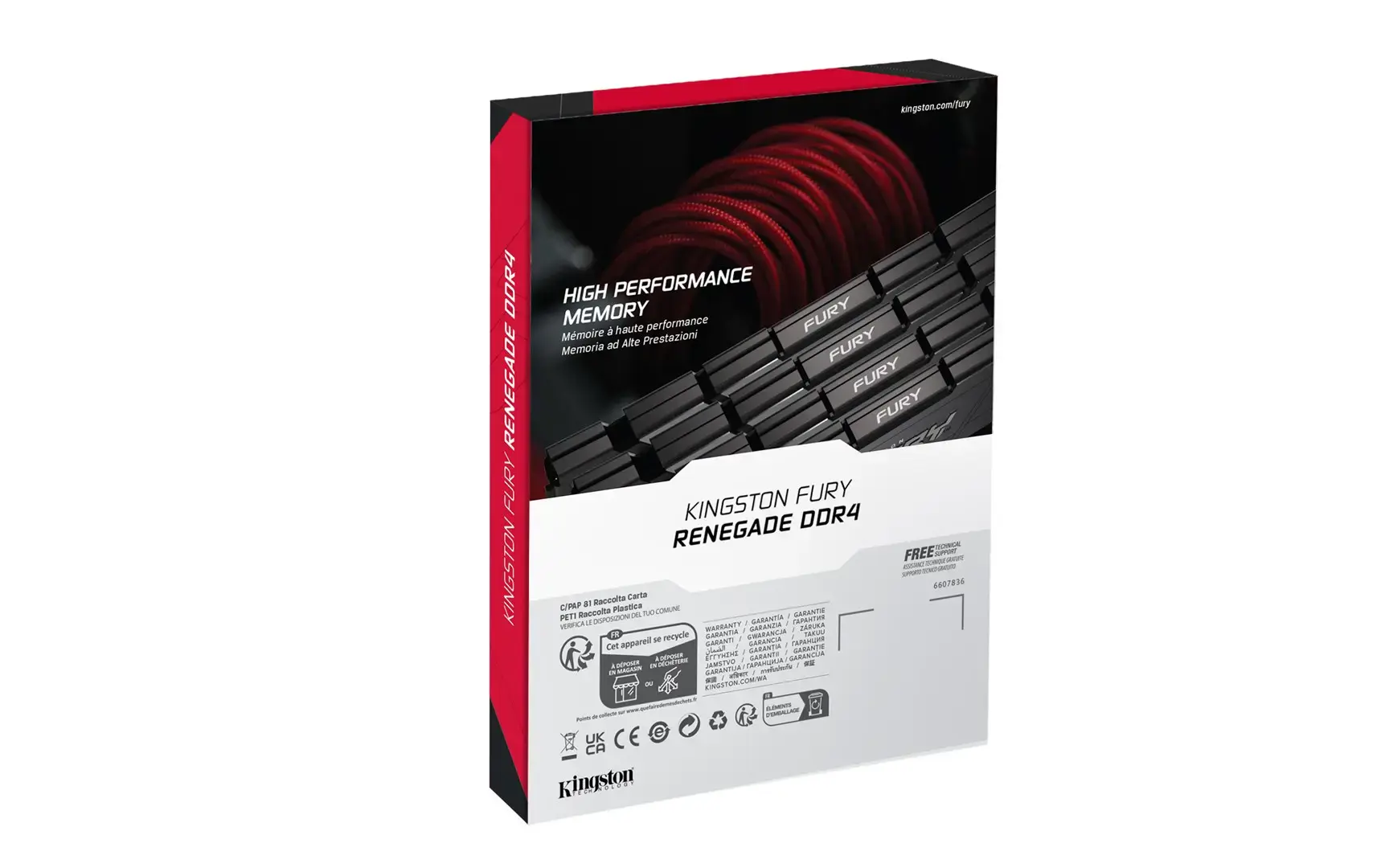 KINGSTON 16GB 3200MT/S DDR4 CL16 DIMM 1GX8 FURY RENEGADE BLACK