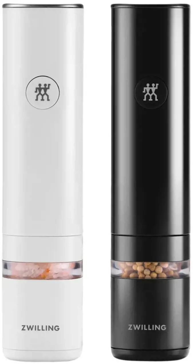 ZWILLING Enfinigy druskos ir pipirų malūnėlių rinkinys (juoda ir balta)