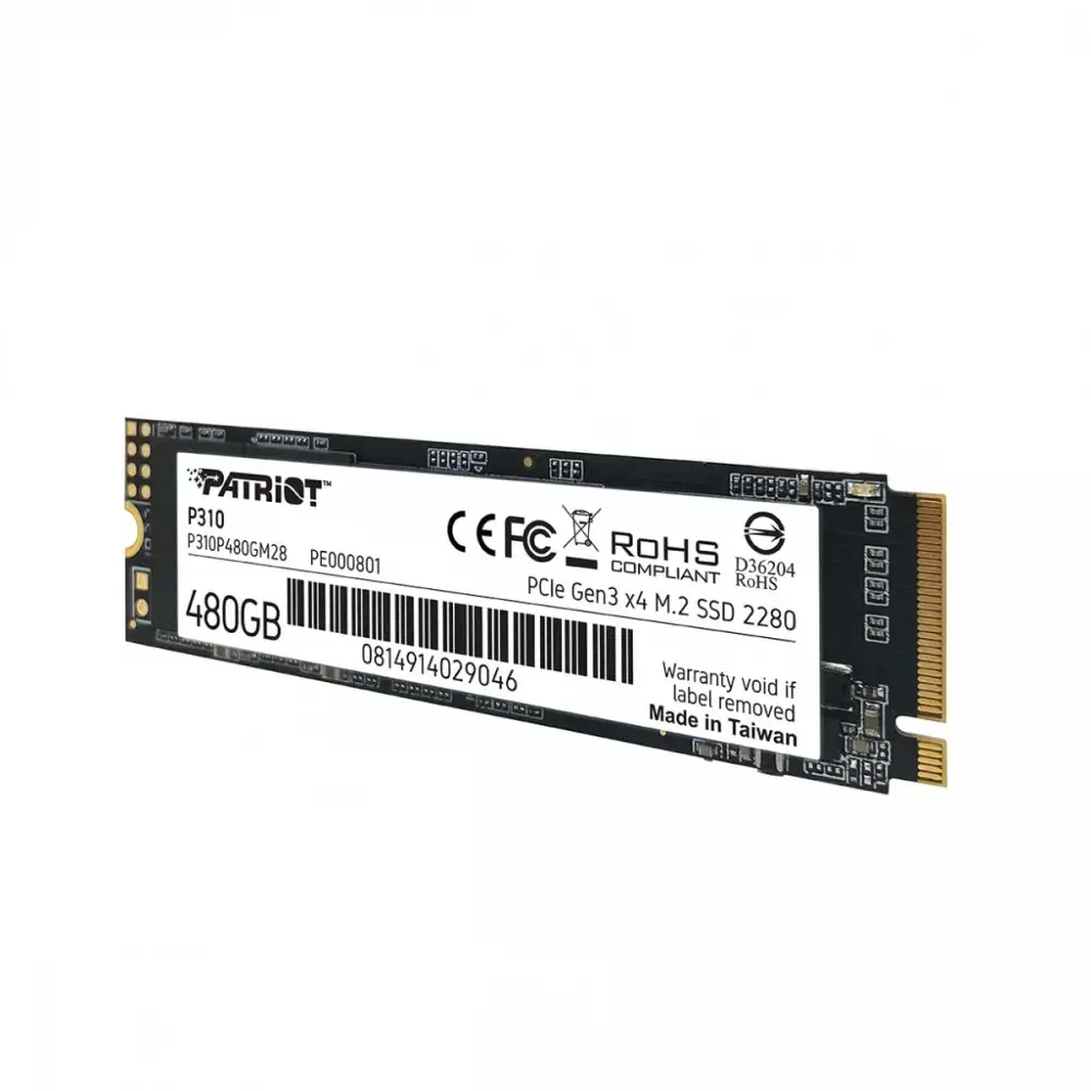 SSD diskas PATRIOT MEMORY P310P480GM28 480 GB, M.2 2280, PCIe 3.0 x4 (NVMe)