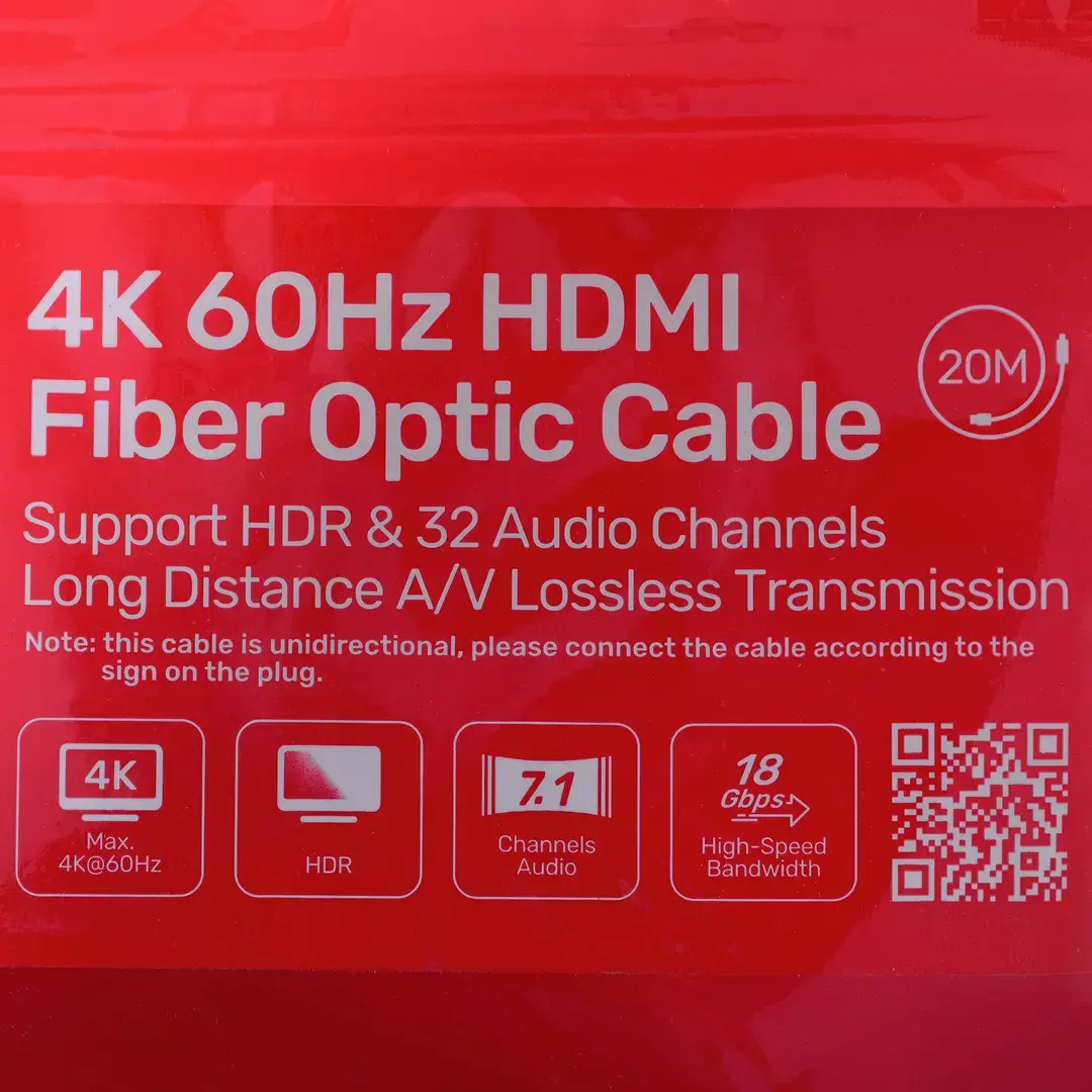 UNITEK C11072BK-20M optinis kabelis HDMI 2.0 AOC 4K 60Hz 20 m