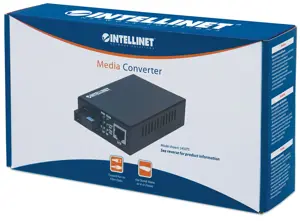 Intellinet Gigabit Ethernet to SFP Media Converter, 10/100/1000Base-Tx to SFP slot, empty, 1000 Mbit/s, 10Base-T, 100Base-TX, 1000Base-TX, IEEE 802.3, IEEE 802.3ab, IEEE 802.3u, IEEE 802.3z, Fast Ethernet, Gigabit Ethernet, 10,100,1000 Mbit/s, 1000 Mbit/s