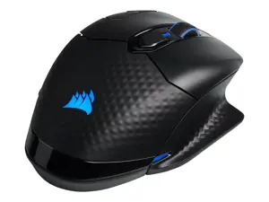 CORSAIR DARK CORE RGB PRO belaidė FPS/MOBA žaidimų pelė su SLIPSTREAM technologija, juodos spalvos, apšviesta RGB LED 18000 DPI, optinė (ES)