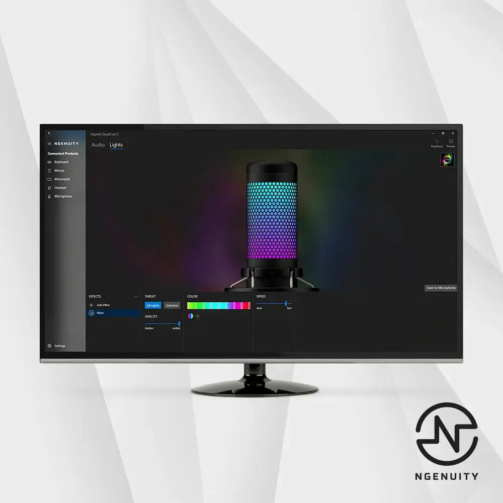 "HyperX QuadCast S", -36 dB, 0,05 %, 32 Ω, 90 dB, visakryptis, laidinis