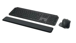 Logitech MX Keys S Combo, Wireless, RF Wireless + Bluetooth, Scissor key switch, QWERTY, LED, Graphite