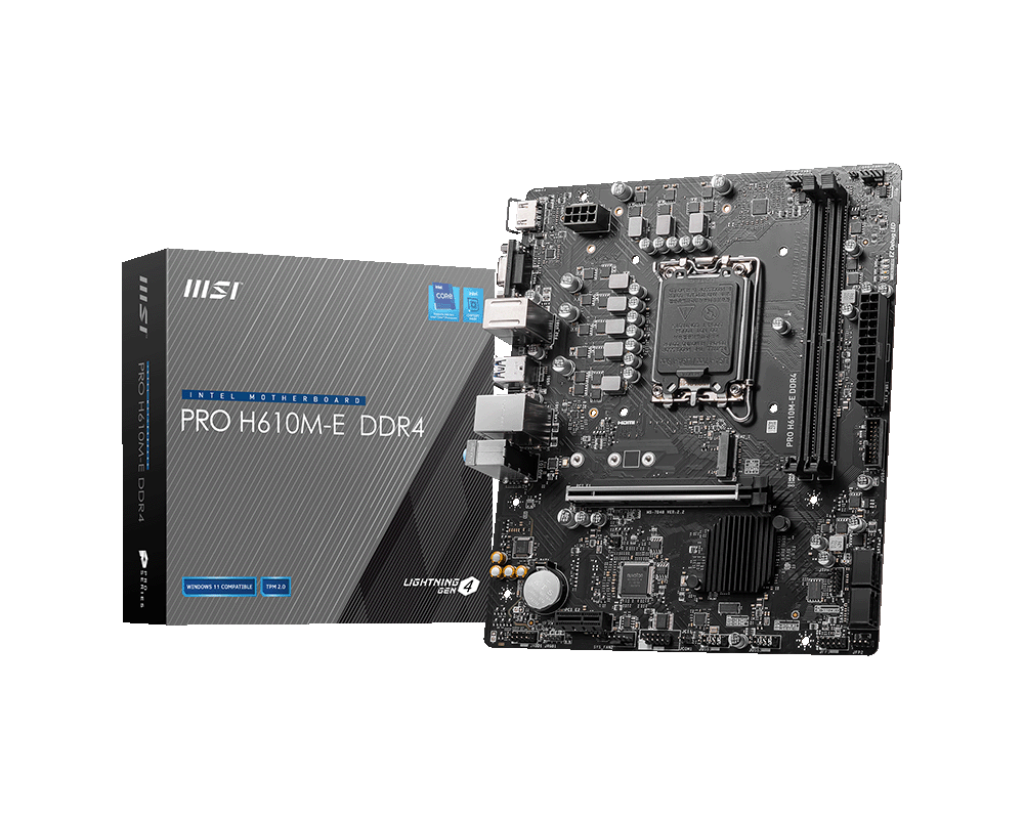 MSI PRO H610M-E DDR4, "Intel", LGA 1700, "Intel® Core™ i9", LGA 1700, DDR4-SDRAM, 64 GB