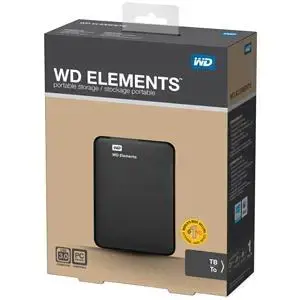 "WD Elements" 1,5 TB HDD USB3.0 nešiojamasis 2,5 colio RTL išorinis RoHS reikalavimus atitinkantis pigus juodas