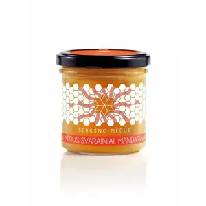 Medus ŠERKŠNO, su svarainiais, mandarinais, 200 g