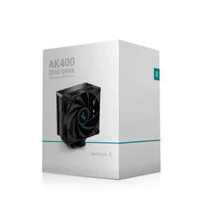 "DeepCool AK400 ZERO DARK", Oro aušintuvas, 12 cm, 500 aps/min, 1850 aps/min, 29 dB, 66,47 cfm