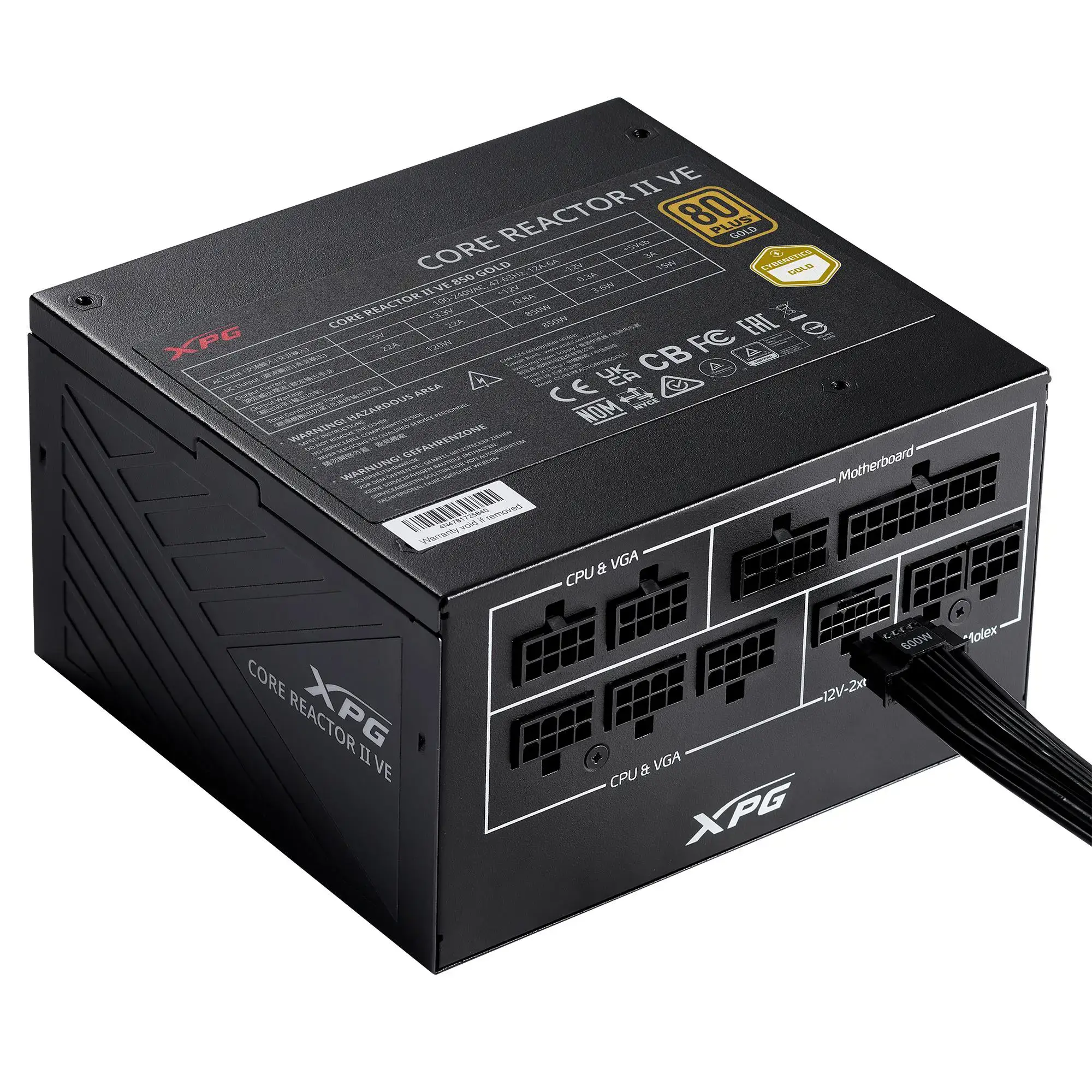 Maitinimo blokas ADATA XPG CORE REACTOR II VE, 850 W, 80 PLUS GOLD