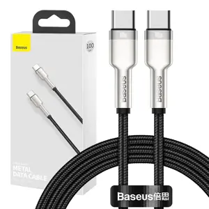 "Baseus" kabelis USB-C į USB-C "Baseus Cafule", 100 W, 1 m, juodas (juodas)