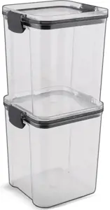 Praktiškas ir patikimas skardinių rinkinys maistui laikyti ir gabenti, 2 x 850 ml