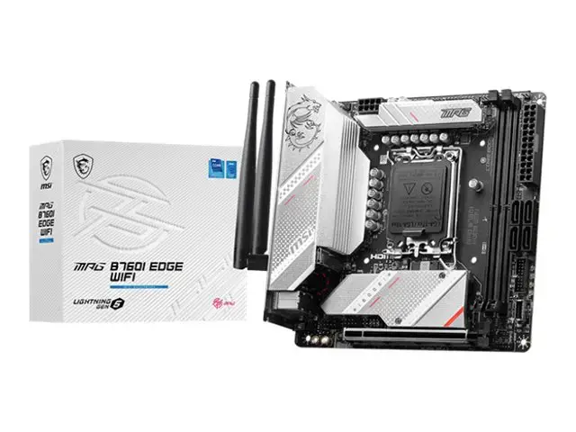 MSI MPG B760I EDGE WIFI, "Intel", LGA 1700, "Intel® Celeron®", "Intel® Pentium® Gold", LGA 1700, DDR5-SDRAM, 96 GB