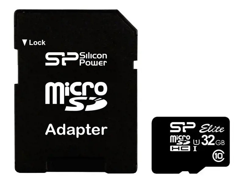 SILICON POWER atminties kortelė Micro SDHC 32GB Class 10 + adapteris