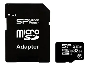 SILICON POWER atminties kortelė Micro SDHC 32GB Class 10 + adapteris