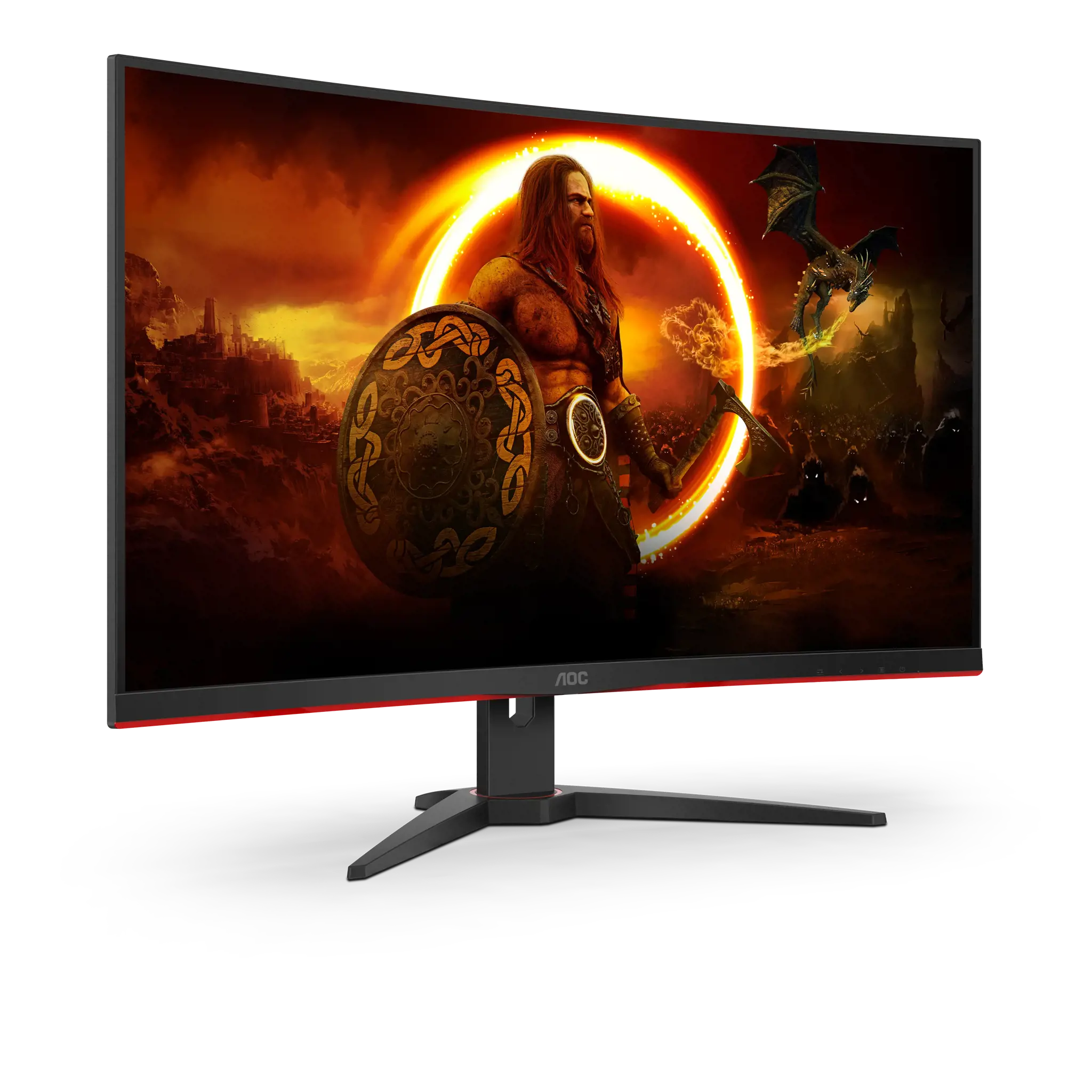 Monitorius AOC G2 C32G2ZE/BK, 80 cm (31.5"), 1920 x 1080 pixels, Full HD, LED, 1 ms, Black, Red
