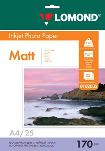 Matinis Fotopopierius Lomond, A4, 170 g/m², 25 psl.