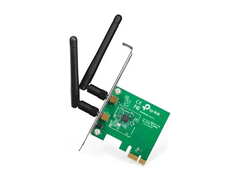 TP-LINK 300MBit/s WLAN-N PCI Express adapteris Atheros-Chipsatz 2T2R 2,4 GHz 802.11b/g/n 2 nuimamos antenos