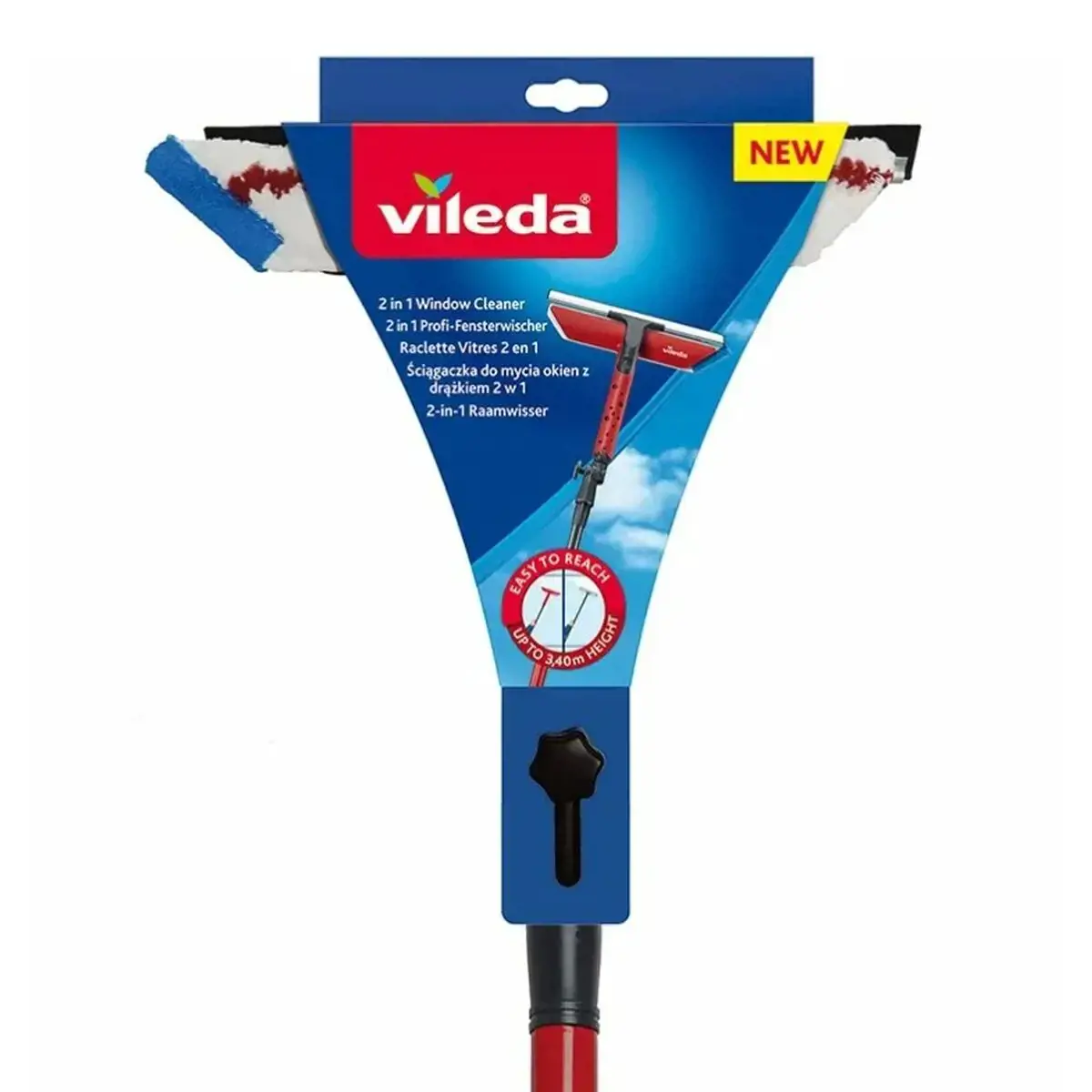 Langų valytuvas su kotu "Vileda