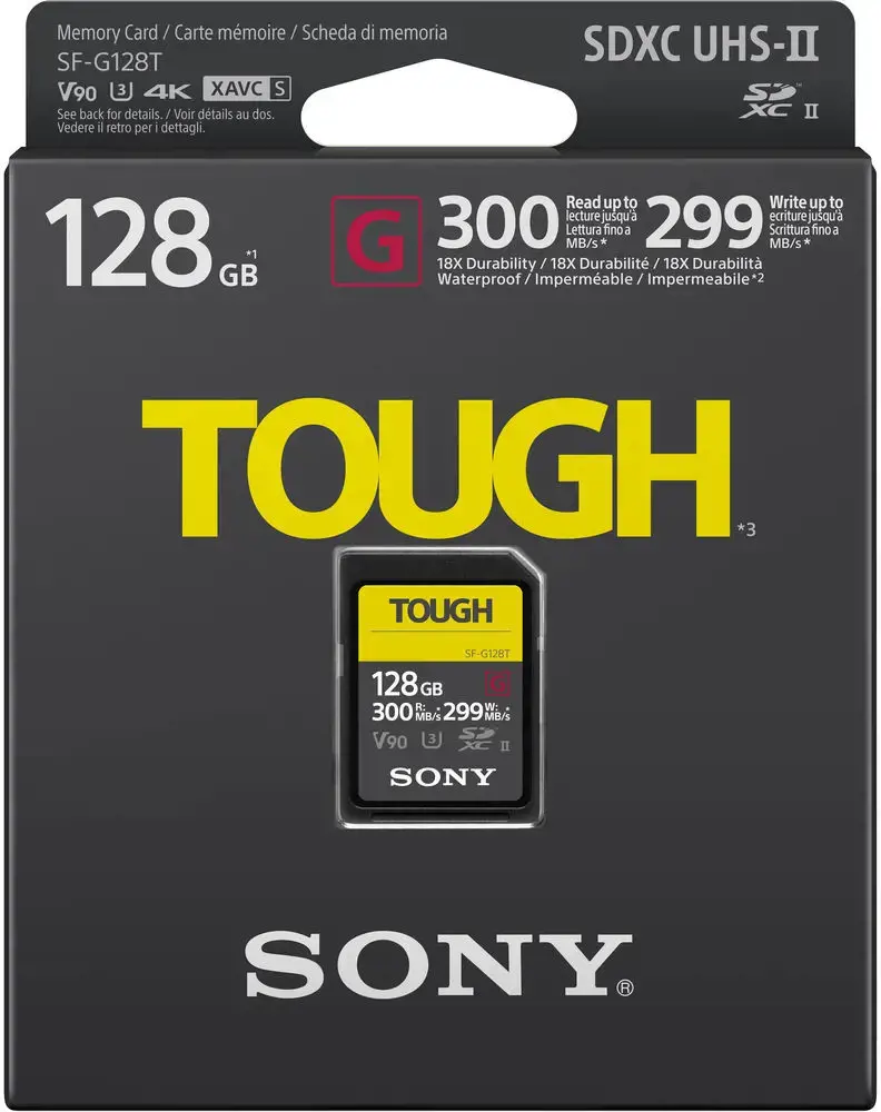 "Sony Tough" atminties kortelė UHS-II 128 GB, SDXC, 10 klasės blykstės atmintis