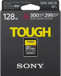 "Sony Tough" atminties kortelė UHS-II 128 GB, SDXC, 10 klasės blykstės atmintis