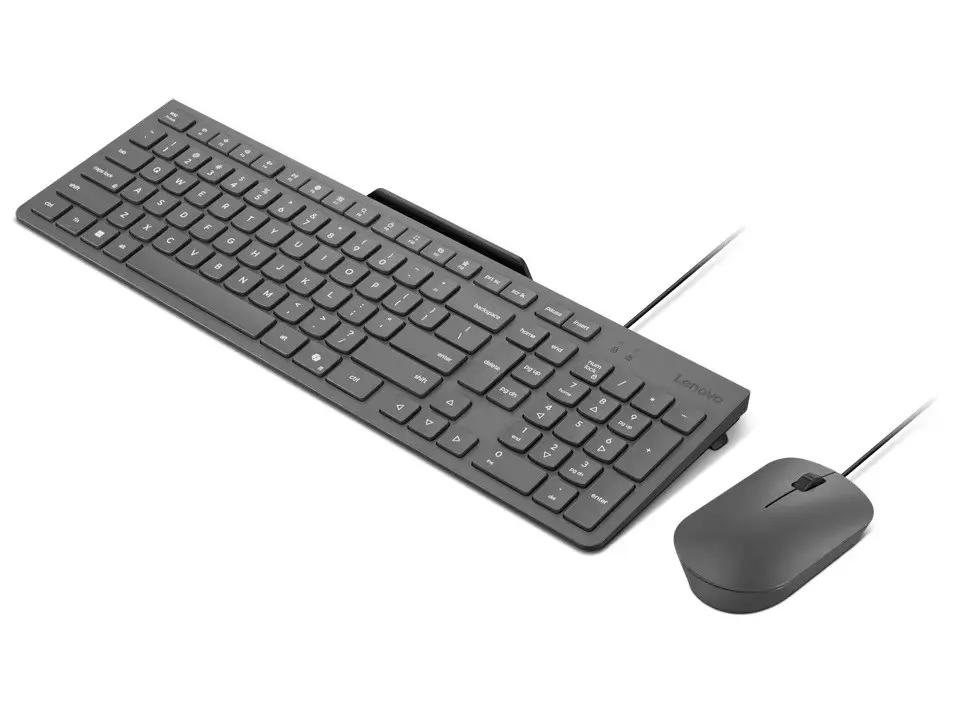 Lenovo 310 USB-A Wired Combo US English | Keyboard and Mouse Set | Wired | Mouse included | US English | Luna Grey