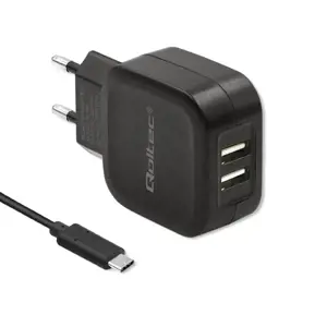 QOLTEC 50188 Qoltec kintamosios srovės adapteris 17W 5V 3.4A 2xUSB+USB typC