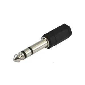 SSQ HA1 SS-1820 Adapter Jack Stereo 3,5 mm female - Jack Stereo 6,3 mm male Black
