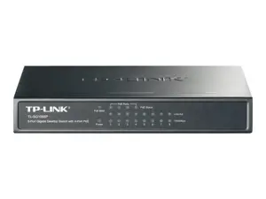 "TP-Link" 8 prievadų "Gigabit" stalinis PoE komutatorius su 4 prievadais, "Gigabit Ethernet" (10/100/1000), maitinimas per Ethernet (PoE)