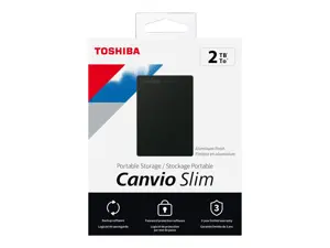 TOSHIBA "Canvio Slim" 2TB USB3.2 juodas
