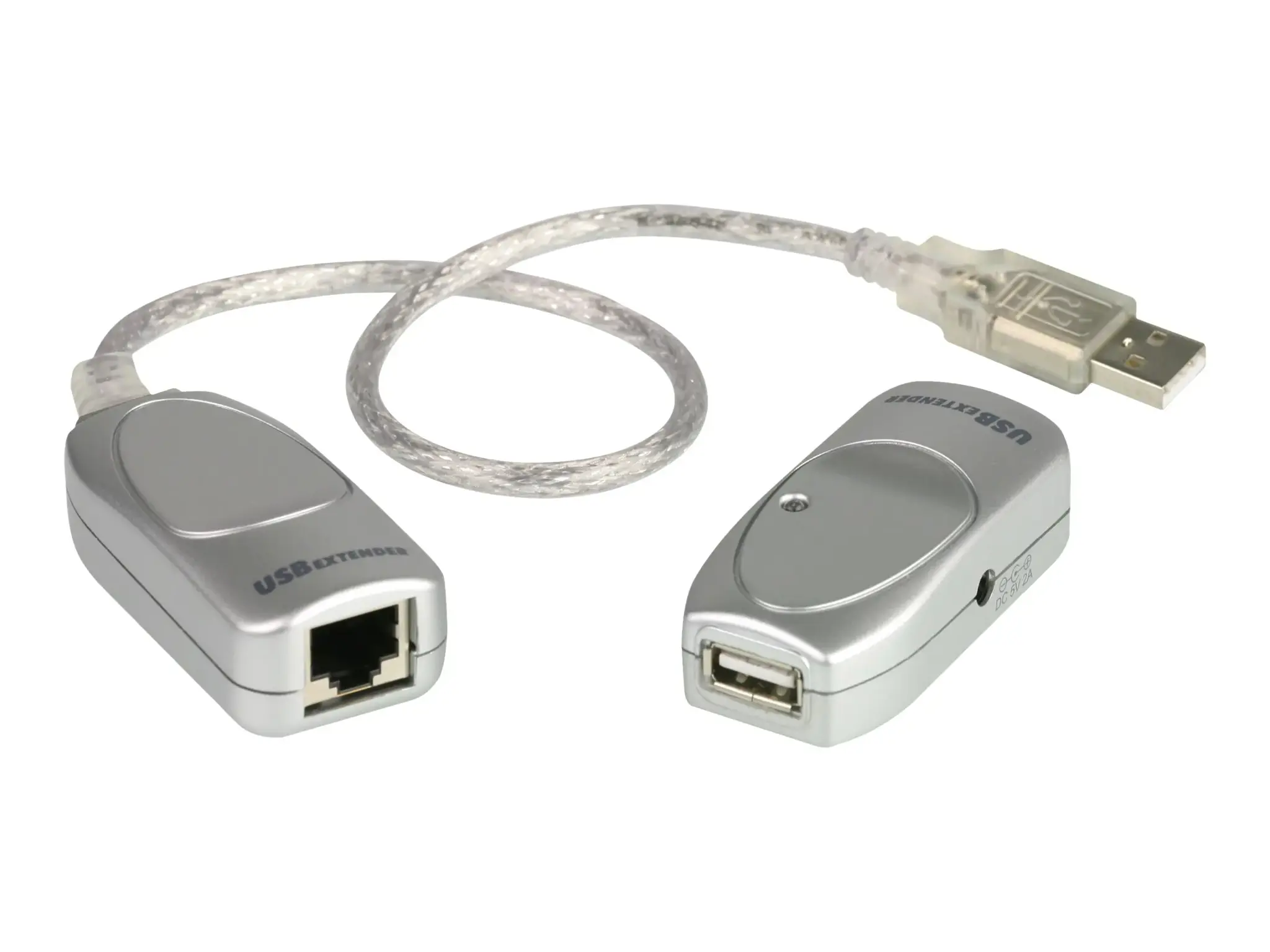 ATEN USB 1.1 per Cat5e/6 ilgintuvas (60 m), siųstuvas ir imtuvas, laidinis, 60 m, pilkas, plastikinis, USB