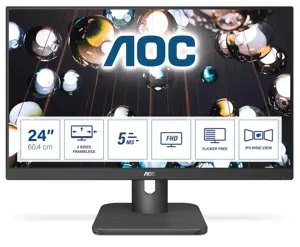 Monitorius AOC E1 24E1Q, 60.5 cm (23.8"), 1920 x 1080 pixels, Full HD, LED, 5 ms, Black