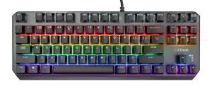 "Trust GXT 834 Callaz", pilno dydžio (100%), USB, mechaninis, QWERTY, LED, juodas