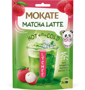 Žaliosios arbatos gėrimas MOKATE Matcha latte ličio skonio 40g