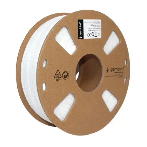 "Flashforge" ABS plastikinis siūlas, 1,75 mm skersmens, 1 kg, baltas