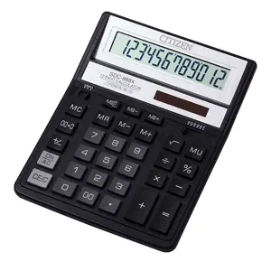 CITIZEN OFFICE SKAIČIUOTUVAS SDC-888XBK, 12 SKAITMENŲ, 203X158MM, JUODAS