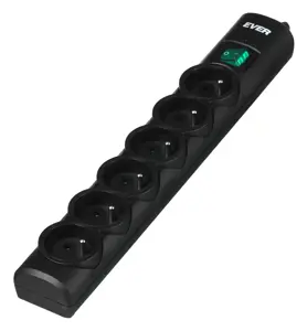 "Ever OPTIMA" viršįtampių apsauga 1,5 m (6 x UTE; 10 A; juoda) (T/LZ08-OPT015/0000)