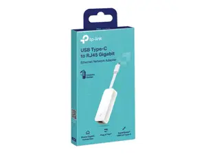 "TP-Link" USB Type-C to RJ45 Gigabit Ethernet tinklo adapteris, laidinis, USB, Ethernet, 1000 Mbps, baltas