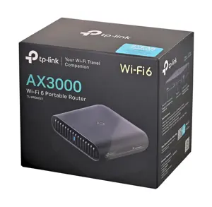 TP-LINK AX3000 Wi-Fi 6 Portable Router | TL-WR3002X | 802.11ax | 574/2402 Mbit/s | Ethernet LAN (RJ-45) ports 1 | Mesh Support No | MU-MiMO No | No mobile broadband
